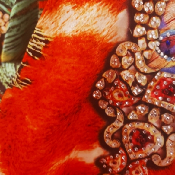 MANISH VAID Jsquad- Giraffe Peacock Short Dress CU XL - Picture 6 of 7